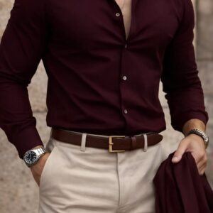 Crimson Prestige Slim-Fit Shirt