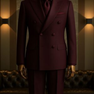The Royal Burgundy Double-Breasted Suit
